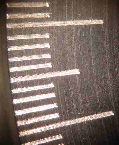 Graduations on 3.25 inch dial