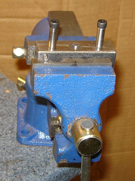 Screw Slotter in vise